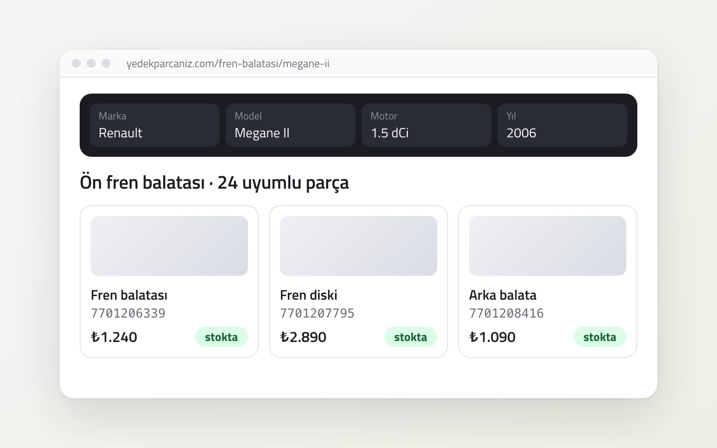 OtoMEW ile kurulan yedek parça sitesi: araç seçimi ve uyumlu parçalar